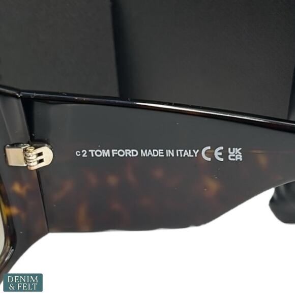 Tom Ford Raven FT1036/S Sunglasses Dark Tortoise Brown Gradient 52F Italy NEW!! - Picture 9 of 16